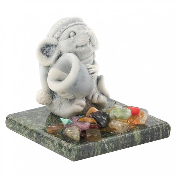 Сувенир &amp;quot;Крыса с колокольчиком&amp;quot;из мрамолита 120244