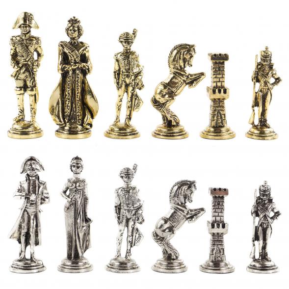 Шахматы &amp;quot;Отечественная война 1812 г.&amp;quot; доска 40х40 см змеевик 120679