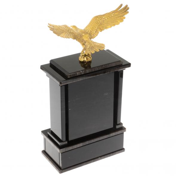Настольные часы &amp;quot;Орел&amp;quot;из черного обсидиана 129608