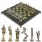 Шахматы "Икар" доска 32х32 см из камня змеевик