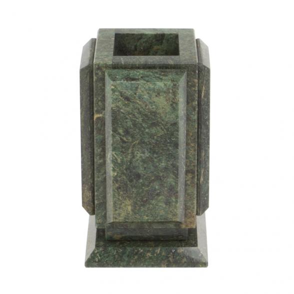 Карандашница с накладками из шабровского змеевика 7х7х10,5 см 126861