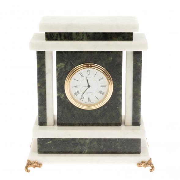 Часы из нефрита и белого мрамора 126949