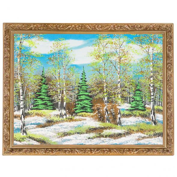 Картина &amp;quot;Весенний пейзаж&amp;quot; багет 36х46 см, каменная крошка 112466