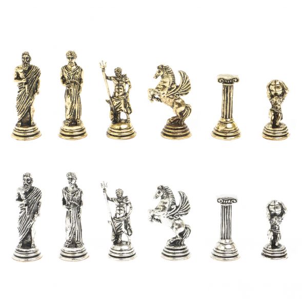 Шахматы настольные &amp;quot;Атлас&amp;quot; из мрамора и змеевика 28х28 см 127738