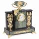 Каминные часы из камня и бронзы &amp;quot;Чаша изобилия&amp;quot; офиокальцит 119151