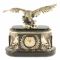 Каминные часы из нефрита с бронзой "Благородный орел"