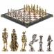 Шахматы сувенирные &amp;quot;Отечественная война 1812 г.&amp;quot; доска 40х40 см камень мрамор лемезит / Шахматы подарочные / Набор шахмат / Настольная игра 