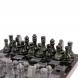 Шахматы из камня &amp;quot;Традиционные&amp;quot; доска 38х38 см мрамор, змеевик 125194