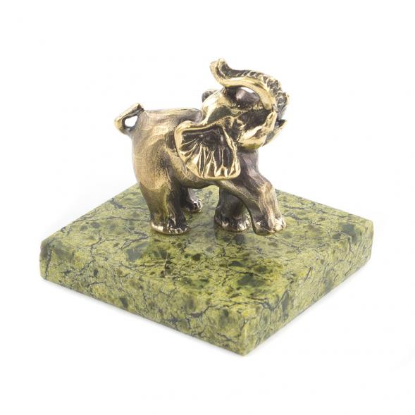 Статуэтка из бронзы и змеевика &amp;quot;Слон идет&amp;quot; 119705