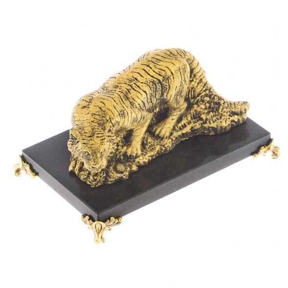 Сувенир фигурка &amp;quot;Тигр на охоте&amp;quot; на подставке из камня 122281