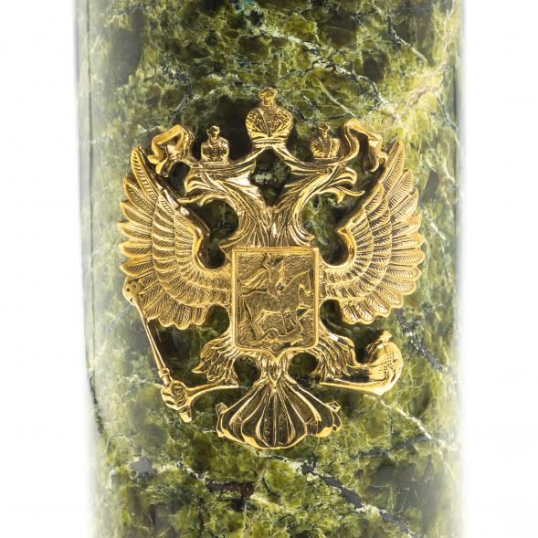 Настольные часы &amp;quot;Корона&amp;quot; камень змеевик бронза 113131