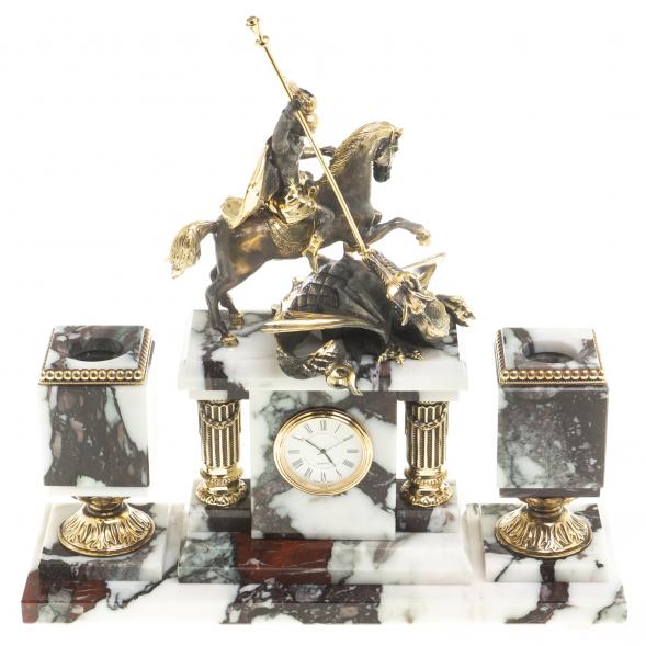 Письменный набор &amp;quot;Георгий Победоносец&amp;quot; из мрамора 124145