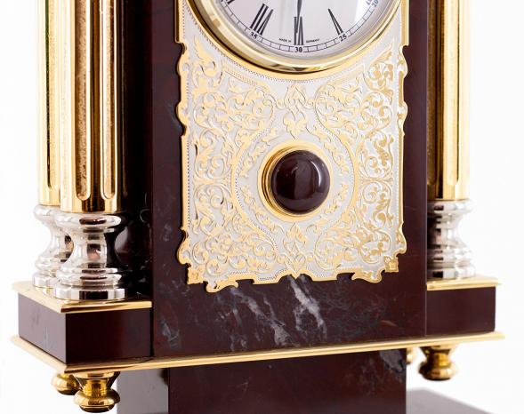 Часы &amp;quot;Орел&amp;quot; яшма бронза 115009