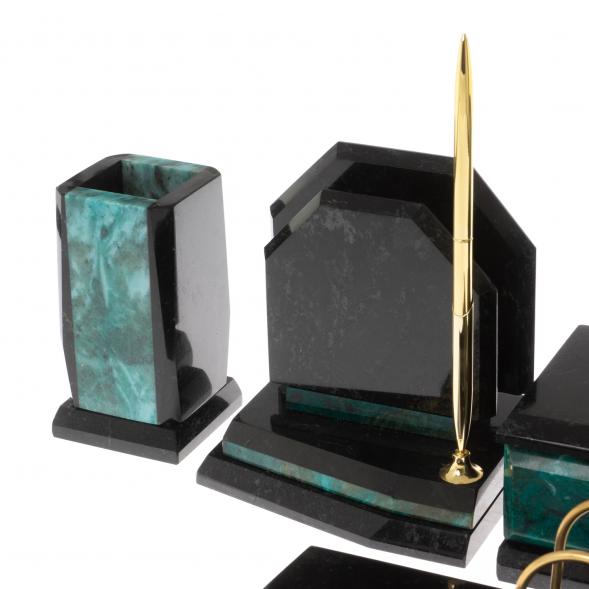 Письменный набор из змеевика &amp;quot;Куб&amp;quot; 129880