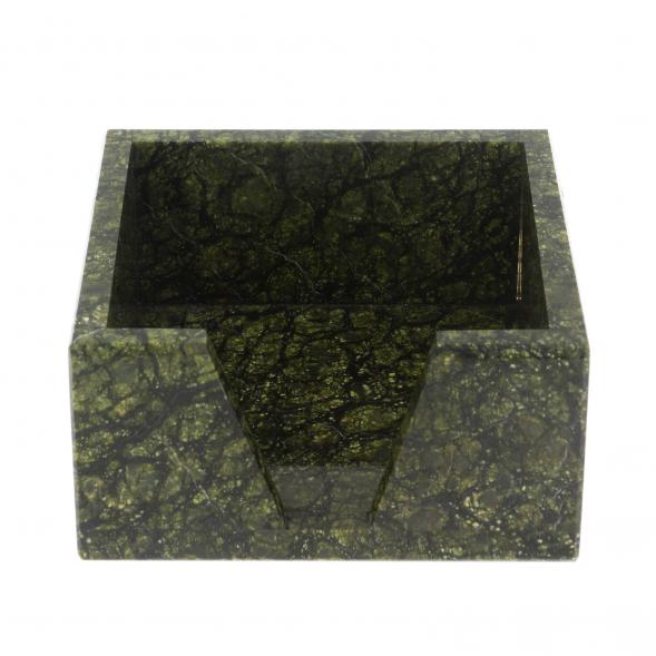 Лоток для бумаг &amp;quot;Кубарик&amp;quot; из светлого змеевика 11х11х5,5 см 122857