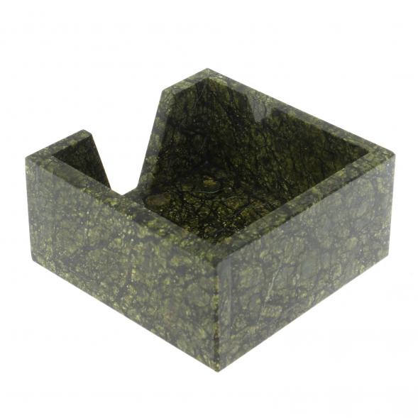 Лоток для бумаг &amp;quot;Кубарик&amp;quot; из светлого змеевика 11х11х5,5 см 122857