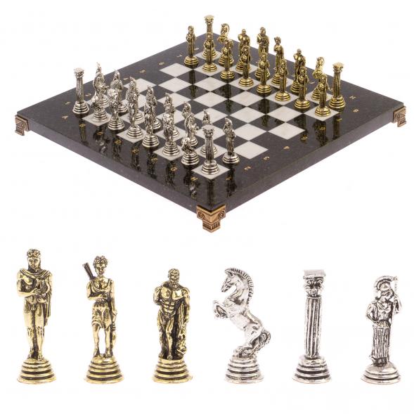 Шахматы &amp;quot;Афина&amp;quot; доска 32х32 см мрамор змеевик 126044