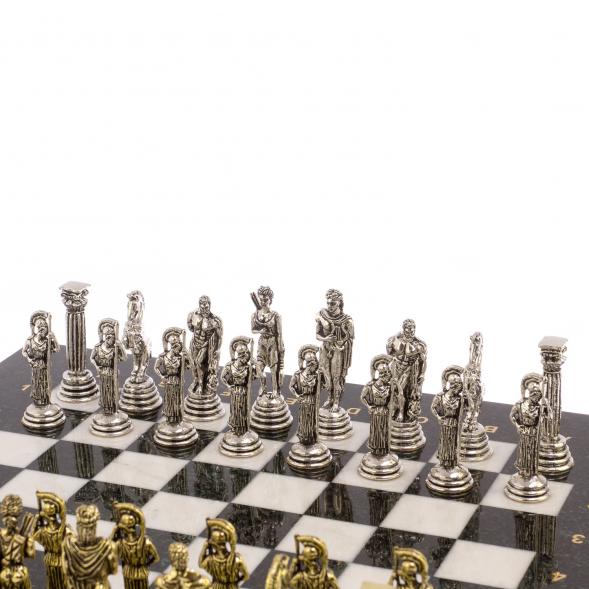 Шахматы &amp;quot;Афина&amp;quot; доска 32х32 см мрамор змеевик 126044