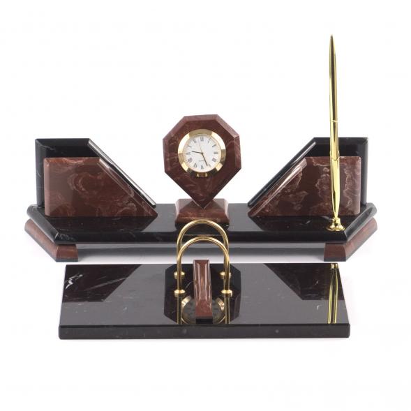 Настольный набор из камня &amp;quot;Эталон&amp;quot; лемезит 117248