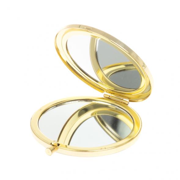 Зеркало круглое из камня эвдиалит цвет золото 127178