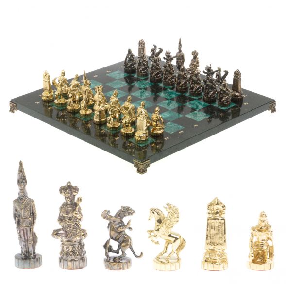 Шахматы подарочные &amp;quot;Шахерезада&amp;quot; 40х40 см шабровский змеевик 127261