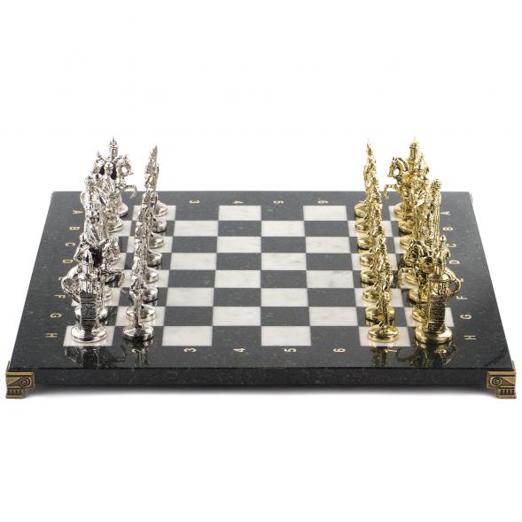 Подарочные шахматы &amp;quot;Русь&amp;quot; доска 40х40 см камень мрамор 120683