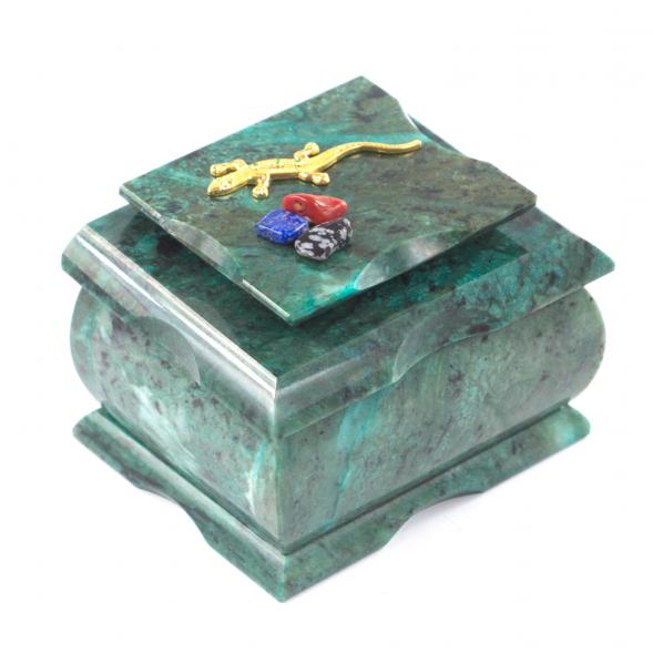 Шкатулка из зеленого камня змеевик &amp;quot;Оригинал&amp;quot; 121474