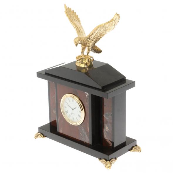 Часы &amp;quot;Орел&amp;quot; из яшмы 17,5х9х24 см 129928