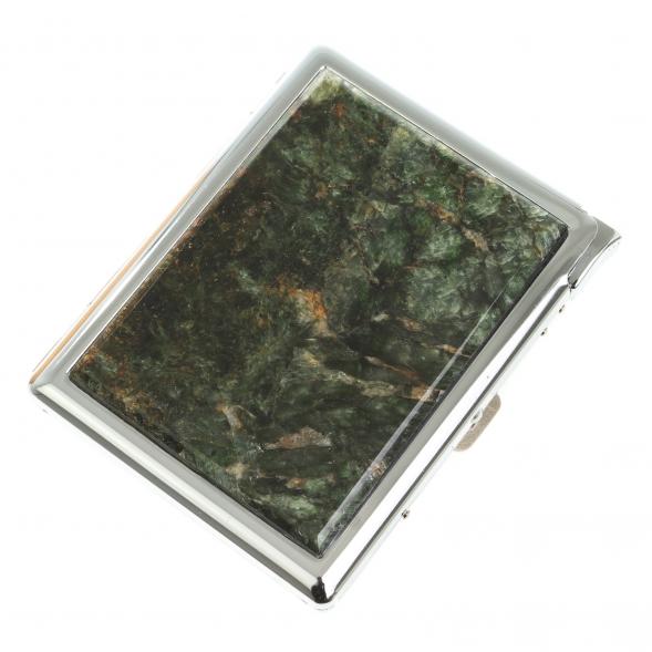 Портсигар на 10 сигарет с зажигалкой камень актиновит 123427