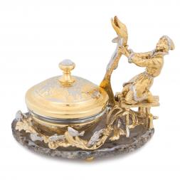 Икорница из агата "Емеля" Златоуст