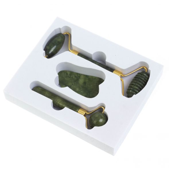 Набор массажеров из трех предметов из нефрита Бовена 128043