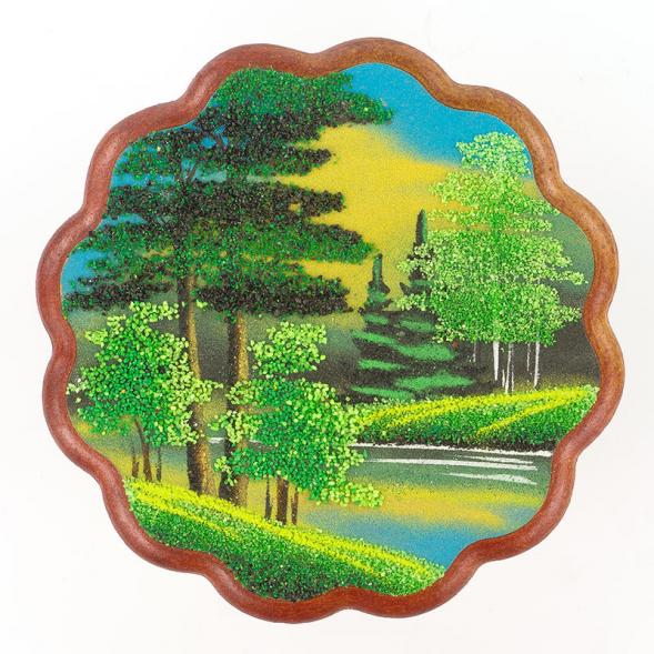 Панно круглое &amp;quot;Лето&amp;quot; 20х20 см каменная крошка 119508