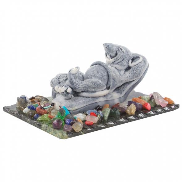 Сувенир из мрамолита &amp;quot;Крыса на шезлонге с пивом&amp;quot; 120249