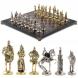 Настольные шахматы &amp;quot;Русь&amp;quot; доска 40х40 см камень лемезит фигуры металлические 120684