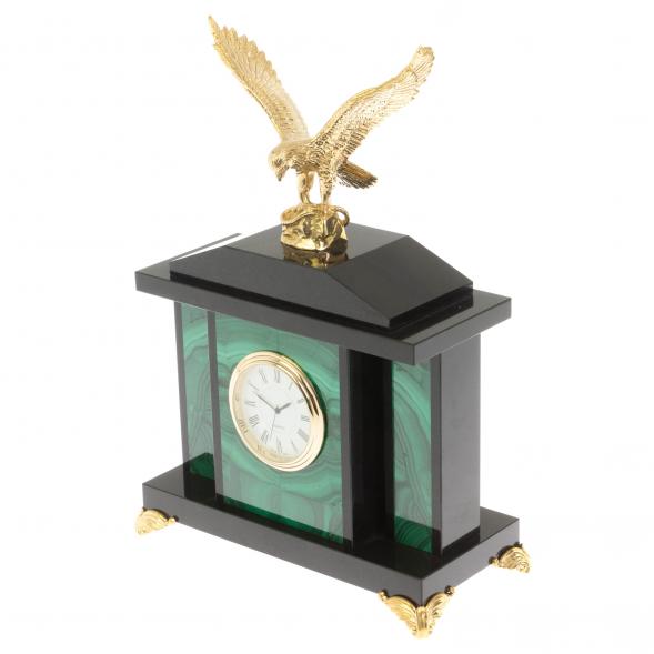 Часы &amp;quot;Орел&amp;quot; из малахита 17,5х9х24 см 129929