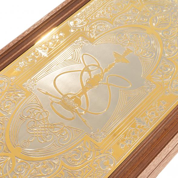 Настольные нарды &amp;quot;Восточные&amp;quot; с гравюрой камень лазурит Златоуст 123618