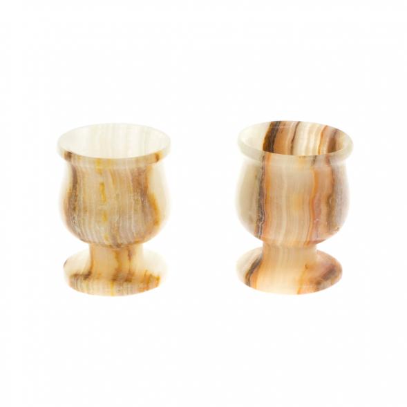 Набор рюмок 2 шт из оникса 15 мл 3,8х4,5 см в коробке (1,2х2) 121912