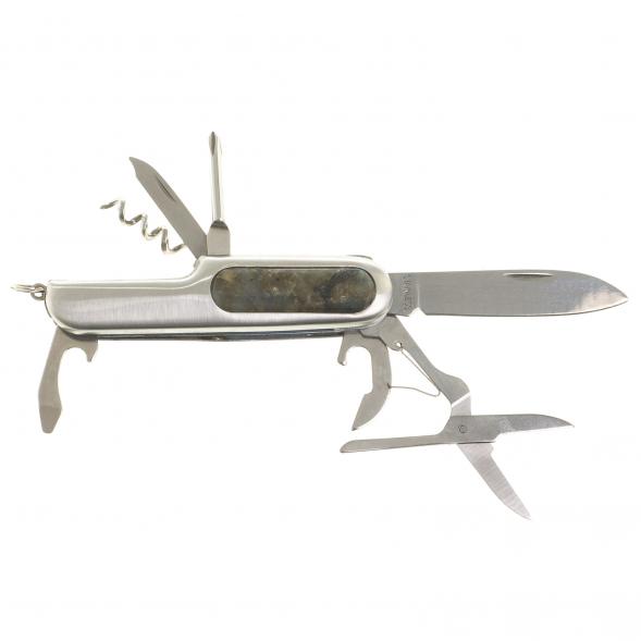 Нож мультитул складной 7 в 1 с камнем лабрадор 123877