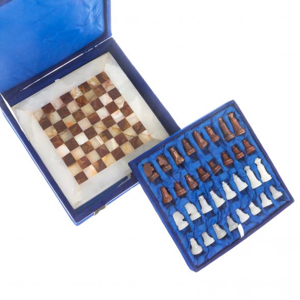 Шахматы &amp;quot;Сувенирные&amp;quot; камень оникс доска 20х20 см 123975