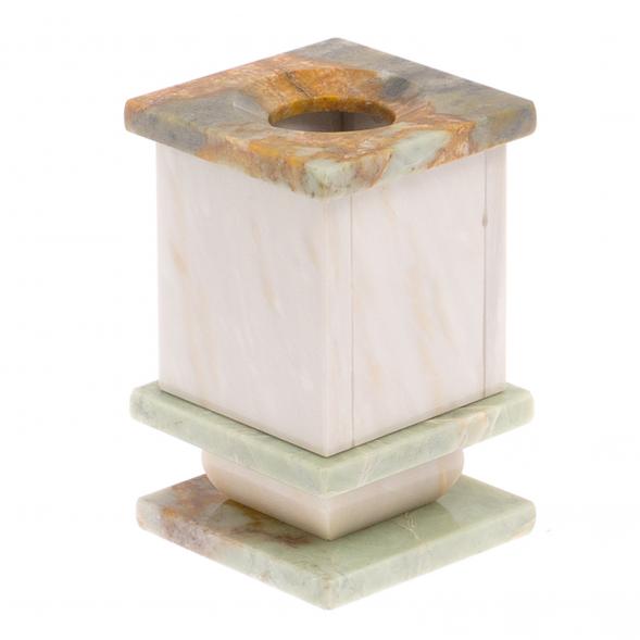 Карандашница из камня мрамор, офиокальцит 125433