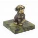 Статуэтка &amp;quot;Собачка средняя №3&amp;quot; из бронзы и змеевика 117923