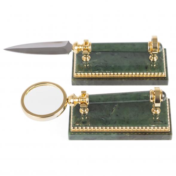 Настольный набор из нефрита &amp;quot;Георгий Победоносец&amp;quot; 119149