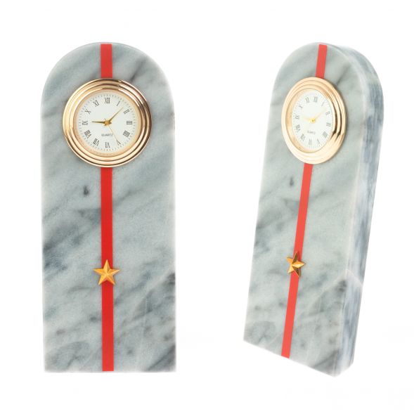 Часы &amp;quot;Погон младший лейтенант МВД&amp;quot; камень мрамор 128123