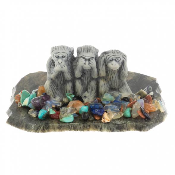 Сувенир &amp;quot;Не вижу. Не слышу. Не говорю&amp;quot; из мрамолита 129806