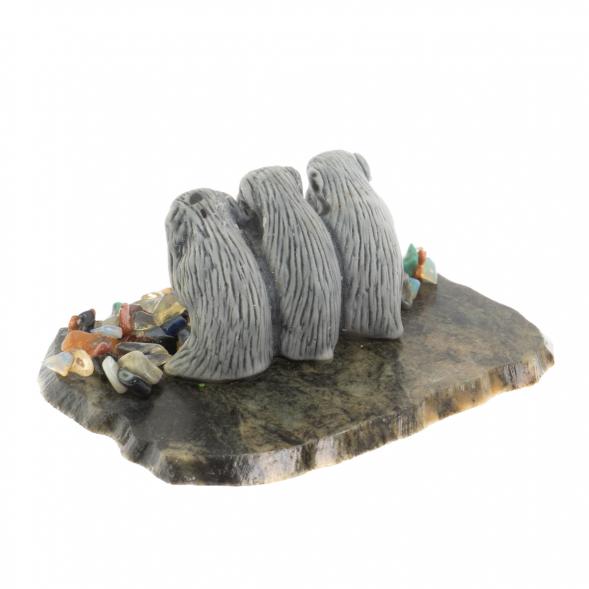 Сувенир &amp;quot;Не вижу. Не слышу. Не говорю&amp;quot; из мрамолита 129806