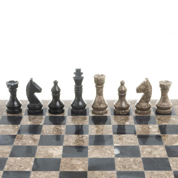 Шахматы &amp;quot;Дебют&amp;quot; мрамор, ракушечник доска 38х38 см 123976