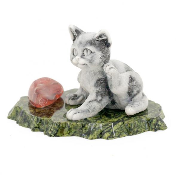 Сувенир из мрамолита &amp;quot;Котенок чешет ухо&amp;quot; 116295