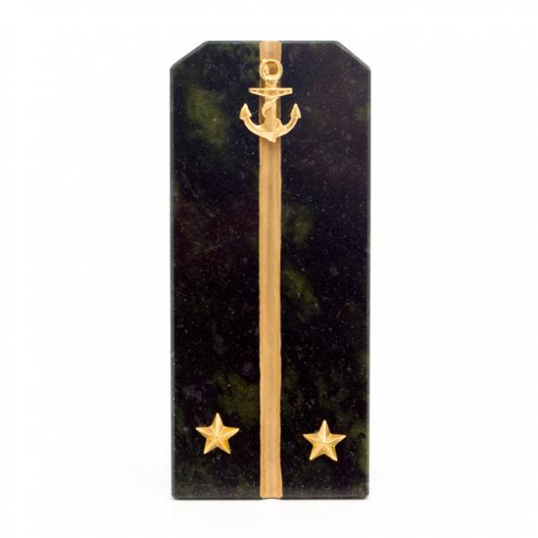 Сувенир &amp;quot;Погон Лейтенант ВМФ&amp;quot; камень змеевик 116363