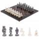 Шахматы &amp;quot;Северные народы&amp;quot; доска 40х40 см лемезит змеевик 126489