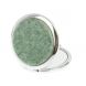 Зеркало круглое из камня жадеит цвет серебро 127180